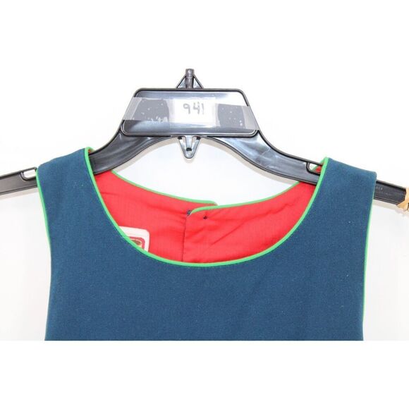 Vintage Chocolate Soup Girls Size 12 Navy With Green Trim Dress - Picture 2 of 10